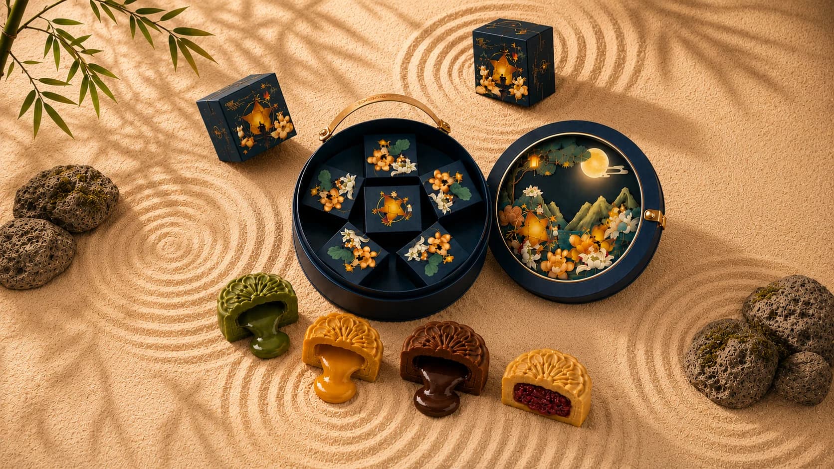 Hộp quà bánh trung thu lava Bình Viên Hội Kim Tân - KiTa 2026 – 6 bánh cỡ 150g
